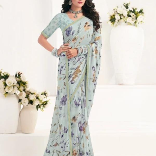 Floral print daly wear Gorget Saree