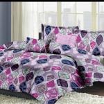 Double Bed Bedsheet with 2 Pillow Covers (Leaf Print Design)