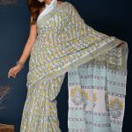 Handcrafted Cotton Printed Saree with Blouse