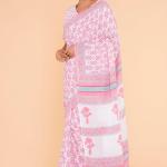 Handcrafted Cotton Printed Saree with Blouse