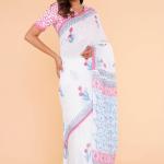Handcrafted Cotton Printed Saree with Blouse