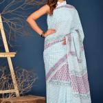 Handcrafted Cotton Printed Saree with Blouse