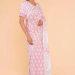Handcrafted Cotton Printed Saree with Blouse