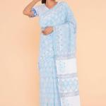 Handcrafted Cotton Printed Saree with Blouse